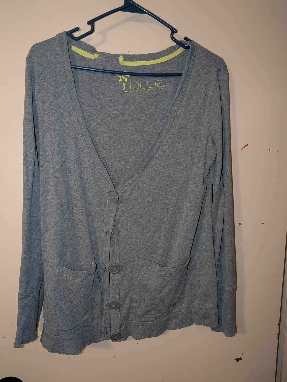 Nollie Lightweight Button Front Cardigan - Grey